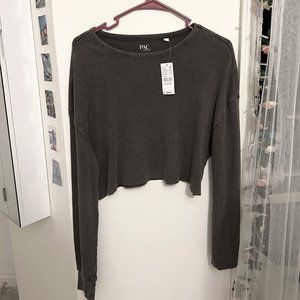 PacSun Long Sleeve Women's Knit Crop Size Medium- NWT
